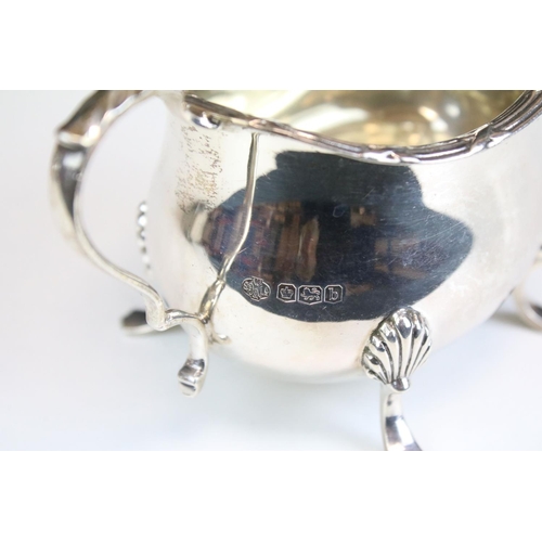 610 - Early 20th Century William Hutton & Sons silver hallmarked tea set to include teapot, twin handled s... 