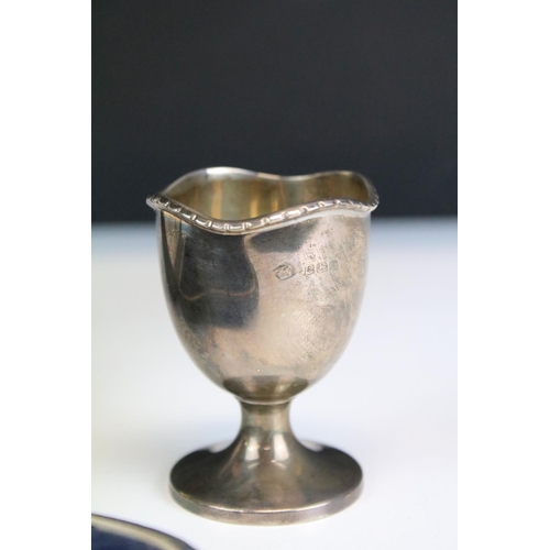 682 - Early 20th Century silver hallmarked christening set comprising of egg cup and napkin ring housed in... 