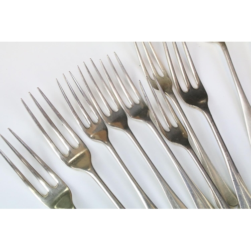 683 - Early 20th Century silver hallmarked Harrison Brothers and Howson silver hallmarked cutlery service ... 