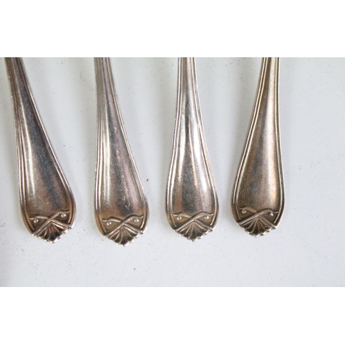 686 - Collection of assorted silver flatware to include a silver sauce ladle, three William Hutton & Sons ... 