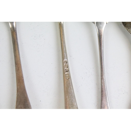 687 - Collection of 20th Century and early 20th Century silver hallmarked flatware to include caddy spoon,... 