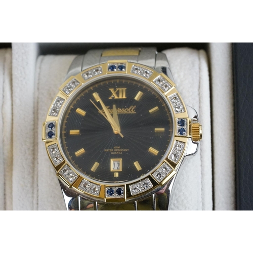 503 - Six Ingersoll stainless steel quartz wrist watches to include a mother of pearl dial example. All wa... 