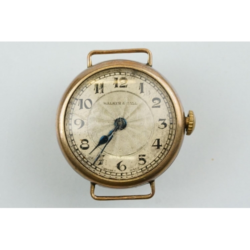 508 - Early 20th Century platinum and diamond cocktail watch having a rectangular face with arabic numeral... 