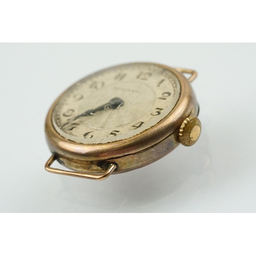 508 - Early 20th Century platinum and diamond cocktail watch having a rectangular face with arabic numeral... 