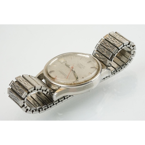 510 - Omega Constellation electronic 300 Hz wrist watch. The watch having a round dial with baton markings... 