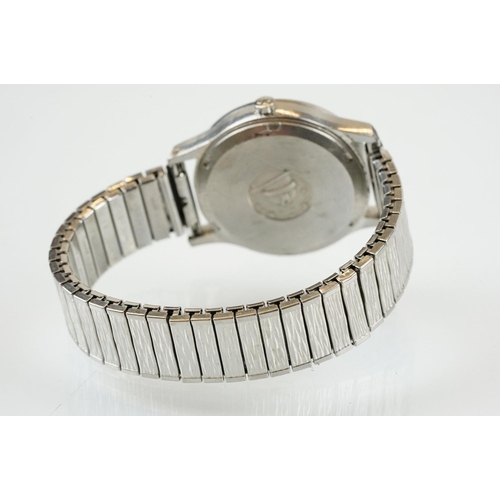 510 - Omega Constellation electronic 300 Hz wrist watch. The watch having a round dial with baton markings... 