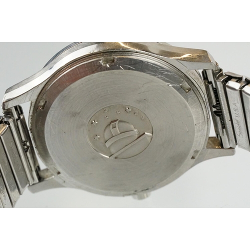 510 - Omega Constellation electronic 300 Hz wrist watch. The watch having a round dial with baton markings... 