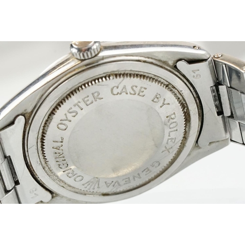 516 - Tudor Prince Oysterdate rotor self winding wrist watch having a silvered dial, date aperture to thre... 