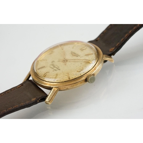 519 - Longines Flagship automatic wrist watch having a round face with arabic and baton numerals to the ch... 