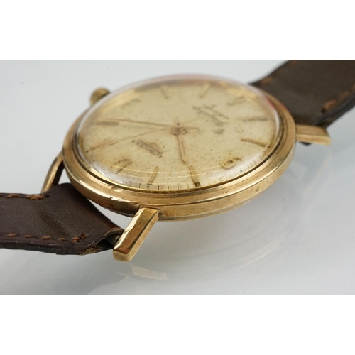 519 - Longines Flagship automatic wrist watch having a round face with arabic and baton numerals to the ch... 