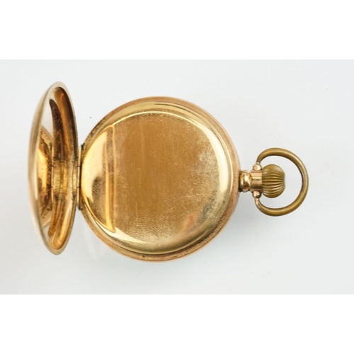 525 - Two early 20th Century gold plated open face pocket watches to include one marked Vertex Revue. Each... 