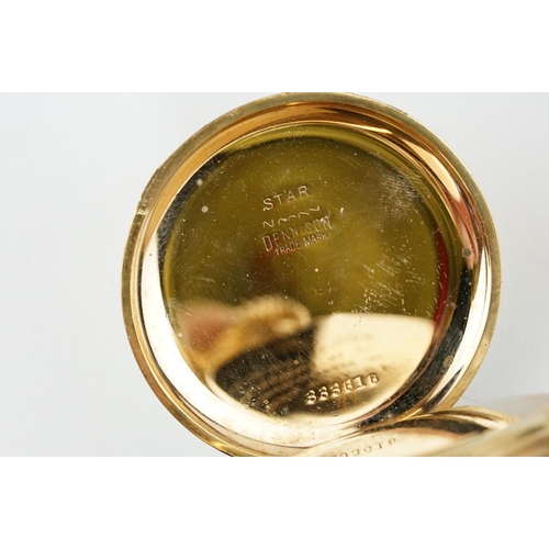 525 - Two early 20th Century gold plated open face pocket watches to include one marked Vertex Revue. Each... 