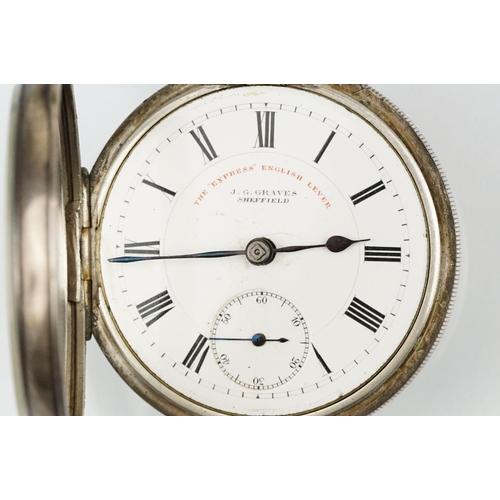 535 - Early 20th Century Edwardian silver 'the Express English Lever' pocket watch. The watch having a whi... 