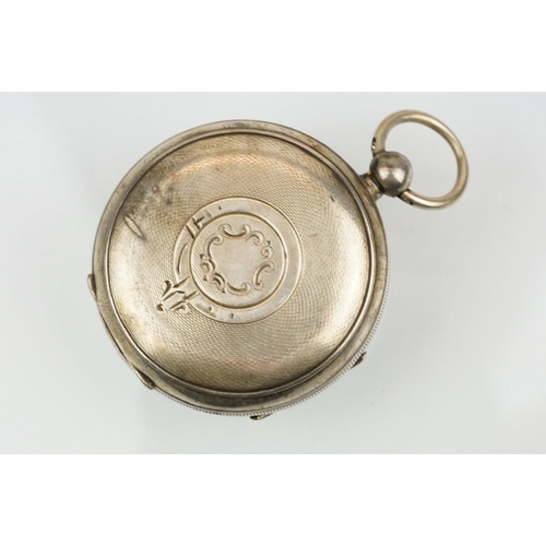 535 - Early 20th Century Edwardian silver 'the Express English Lever' pocket watch. The watch having a whi... 