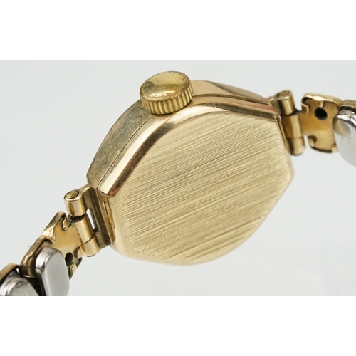 538 - Collection of 9ct gold cased ladies cocktail watches to include Excalibur, Rotary and Lever. All on ... 