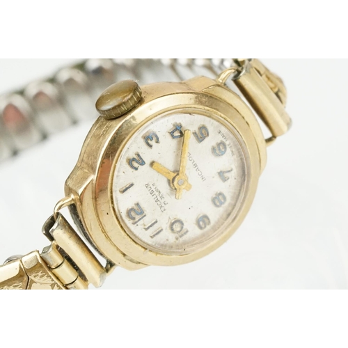 538 - Collection of 9ct gold cased ladies cocktail watches to include Excalibur, Rotary and Lever. All on ... 