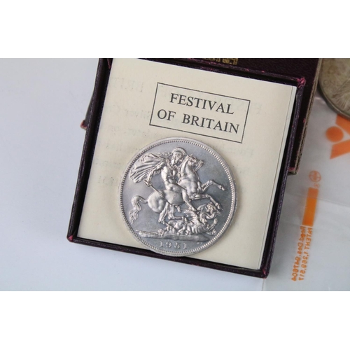 305 - A Collection of mainly British decimal and pre decimal coins to include pre decimal silver crowns an... 