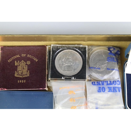 305 - A Collection of mainly British decimal and pre decimal coins to include pre decimal silver crowns an... 