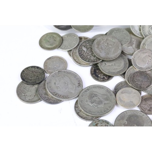 206 - A collection of mainly British and Commonwealth pre decimal pre 1947 silver coins together with some... 