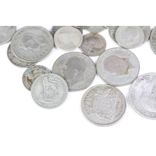 206 - A collection of mainly British and Commonwealth pre decimal pre 1947 silver coins together with some... 