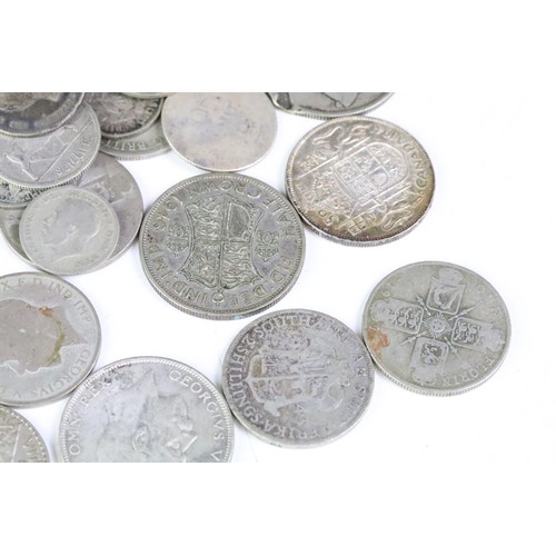 206 - A collection of mainly British and Commonwealth pre decimal pre 1947 silver coins together with some... 