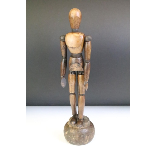 127 - Artists wooden lay figure, approx 36.5cm tall