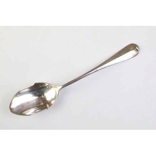 204 - A cased set of scottish hallmarked sterling silver spoons together with a cased set of silver plated... 