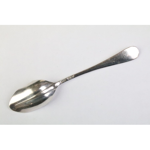 204 - A cased set of scottish hallmarked sterling silver spoons together with a cased set of silver plated... 