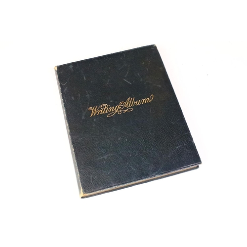 210 - Late 19th century autograph album containing sketches / illustrations, oil painting & signatures, to... 