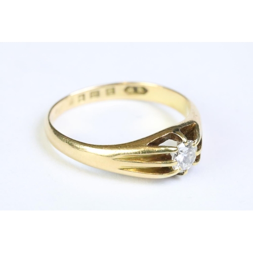 250 - 18ct yellow gold single stone diamond ring of 40 points