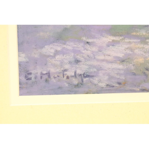 449 - Emma MacFadyen, landscape scene, pastel, 35 x 66.5cm, framed and glazed