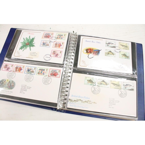 332 - Four albums of assorted late 20th Century first day covers, together with an album of stamps includi... 