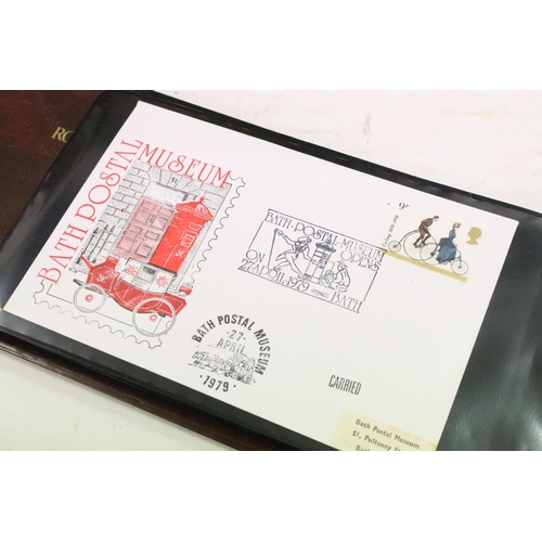 332 - Four albums of assorted late 20th Century first day covers, together with an album of stamps includi... 