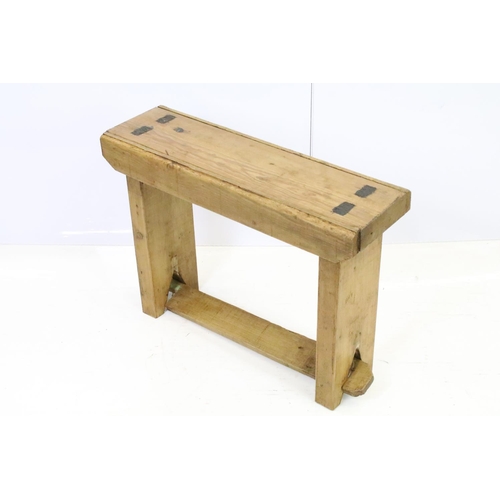 529 - Pine kitchen bench stool