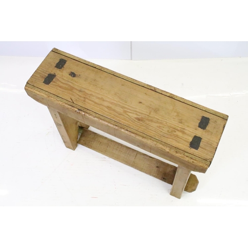 529 - Pine kitchen bench stool