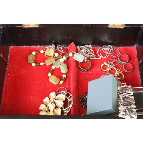 299 - A collection of vintage and contemporary costume jewellery to include scottish silver brooch, Dior b... 