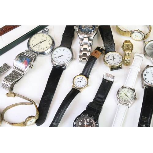 320 - A collection of ladies and gents wristwatches to include Orvis and Accurist examples.