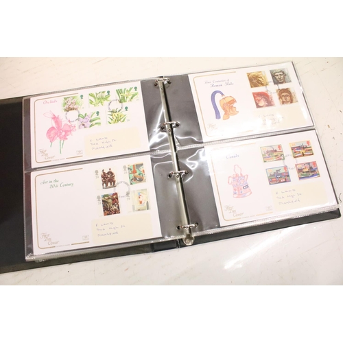 333 - Four albums of assorted late 20th Century first day covers together with a collection of stamps incl... 