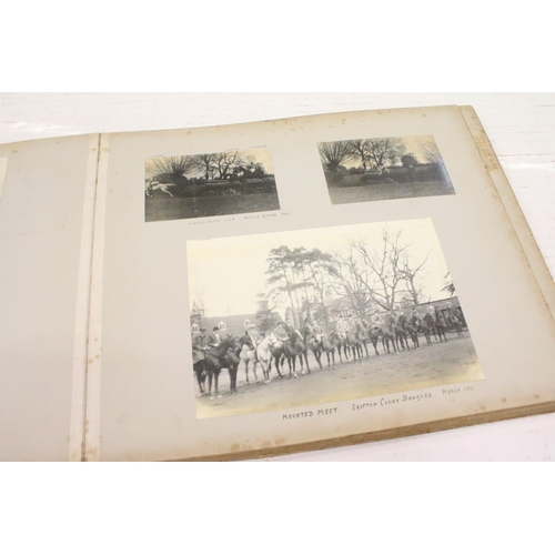 344 - Large early 20th century photograph album, the subjects to include Oxford University related, sports... 