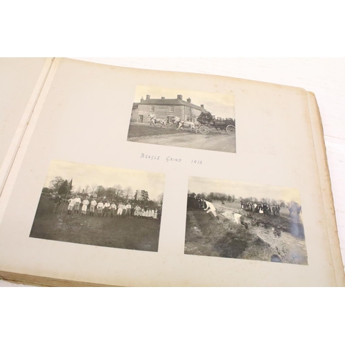 344 - Large early 20th century photograph album, the subjects to include Oxford University related, sports... 