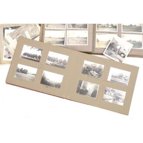 346 - A collection of vintage photograph albums complete with contents and together with loose examples to... 