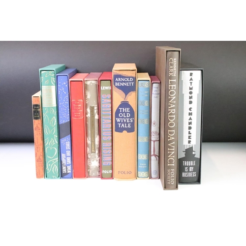 351 - A collection of Folio Society edition hardback fiction books within card sleeves to include The Smit... 