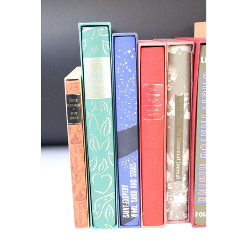 351 - A collection of Folio Society edition hardback fiction books within card sleeves to include The Smit... 