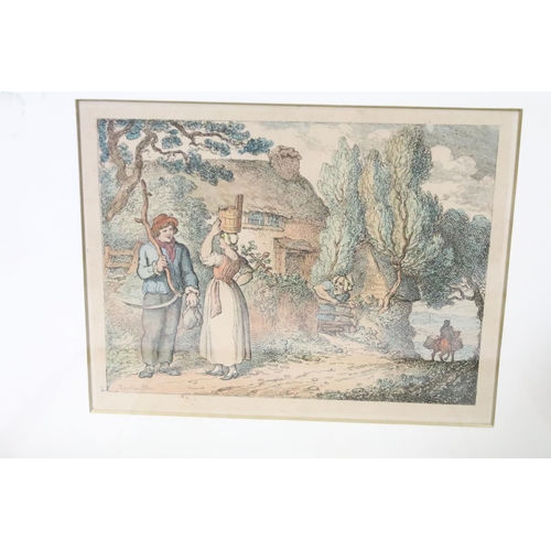 430 - Collection of prints, to include: after Thomas Rowlandson (1756 - 1827), set of four hand-coloured e... 