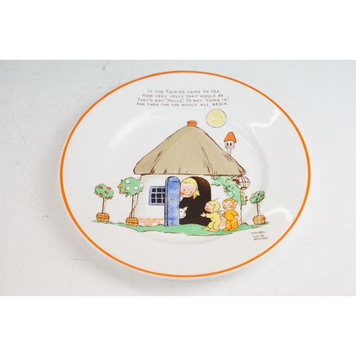 77 - Collection of Shelley Mabel Lucie Attwell ceramics, 10 pieces, to include two Baby's plates, tea pla... 
