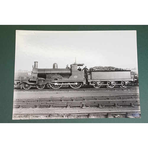 370 - A victorian railway photograph albums c.1890-1900 containing interesting steam train images.