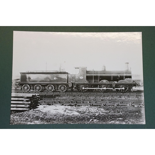 370 - A victorian railway photograph albums c.1890-1900 containing interesting steam train images.