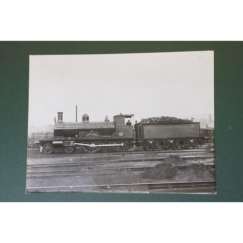 370 - A victorian railway photograph albums c.1890-1900 containing interesting steam train images.