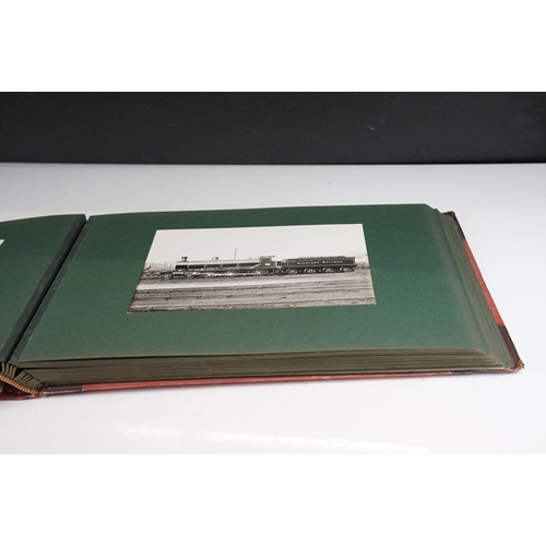 370 - A victorian railway photograph albums c.1890-1900 containing interesting steam train images.