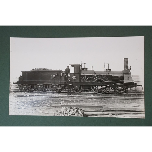 370 - A victorian railway photograph albums c.1890-1900 containing interesting steam train images.